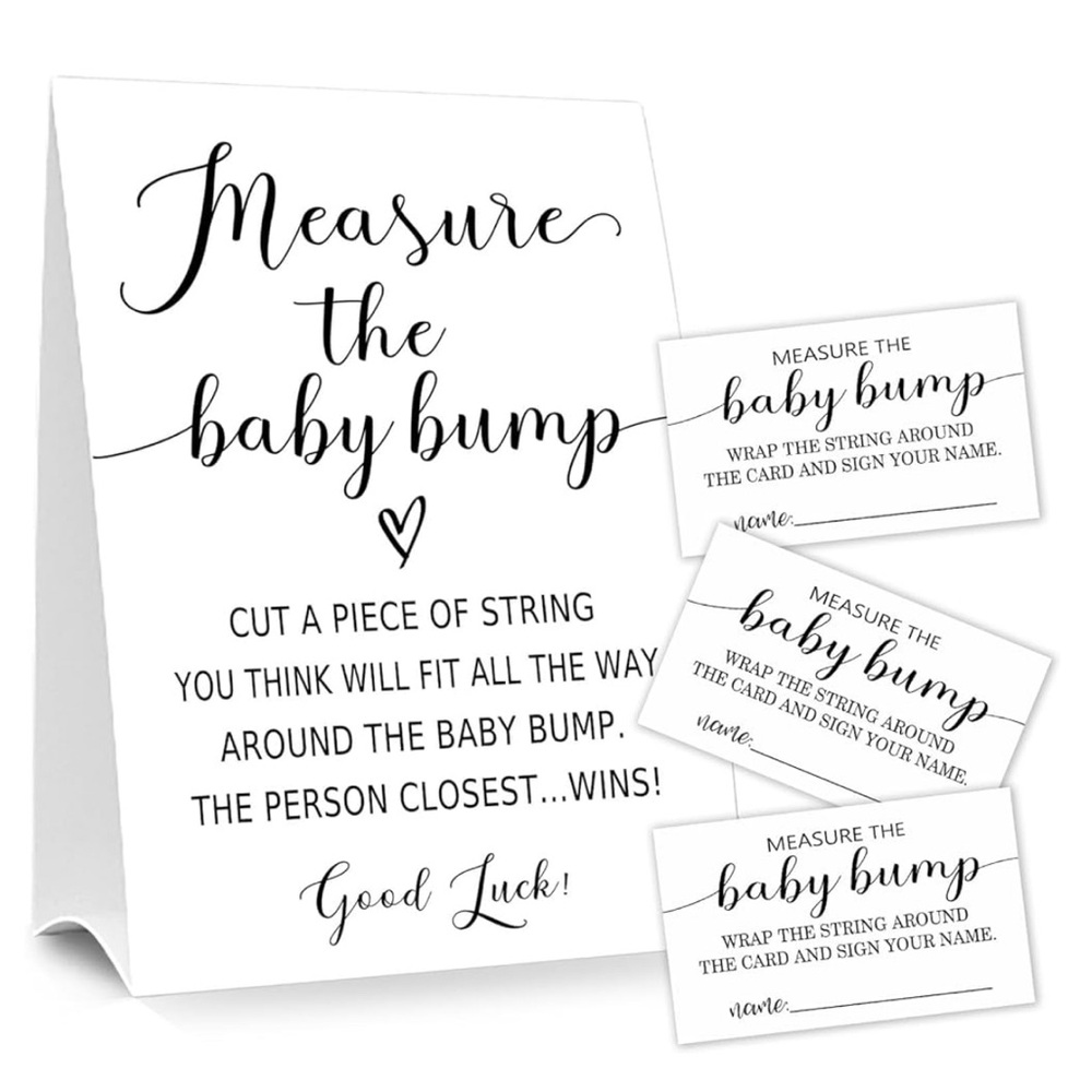 Baby shower game Measuring baby bump